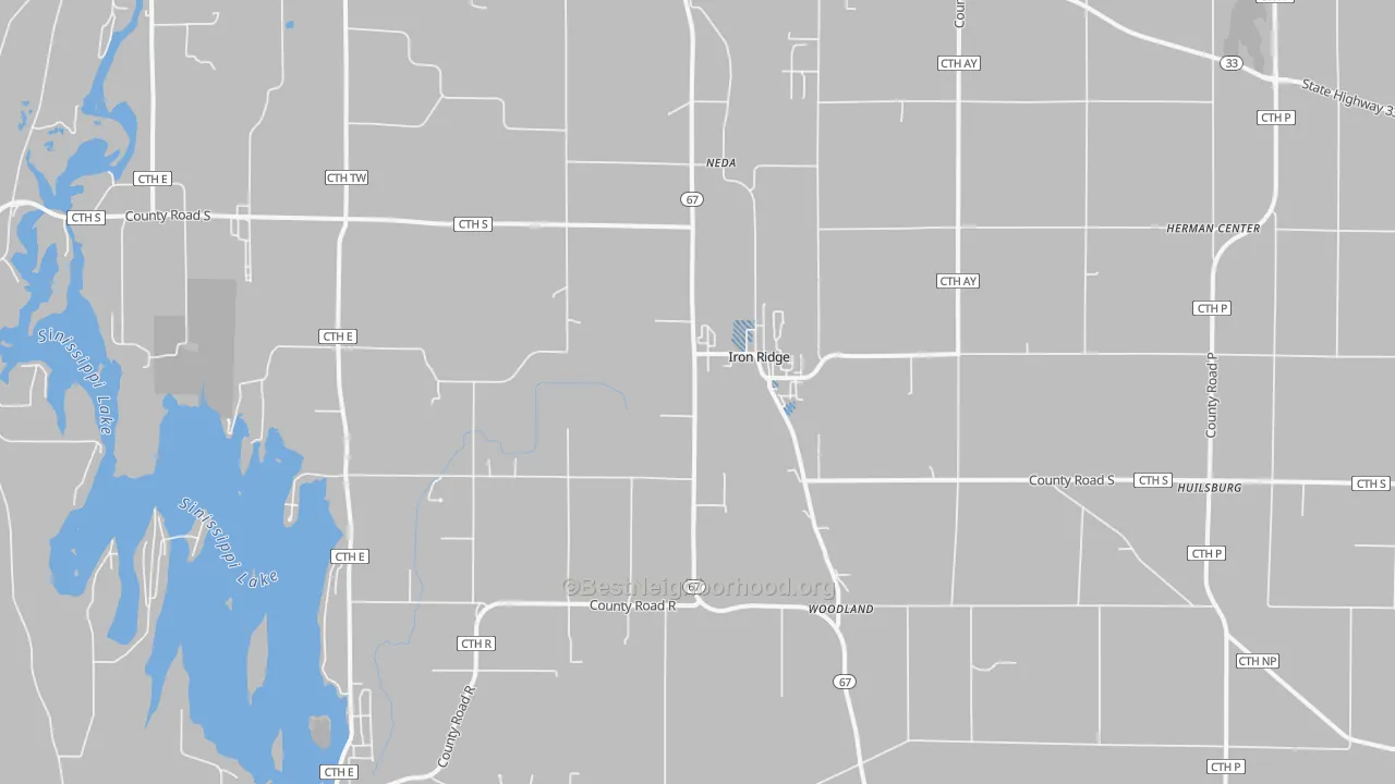 Transit Grade map of Iron Ridge, WI