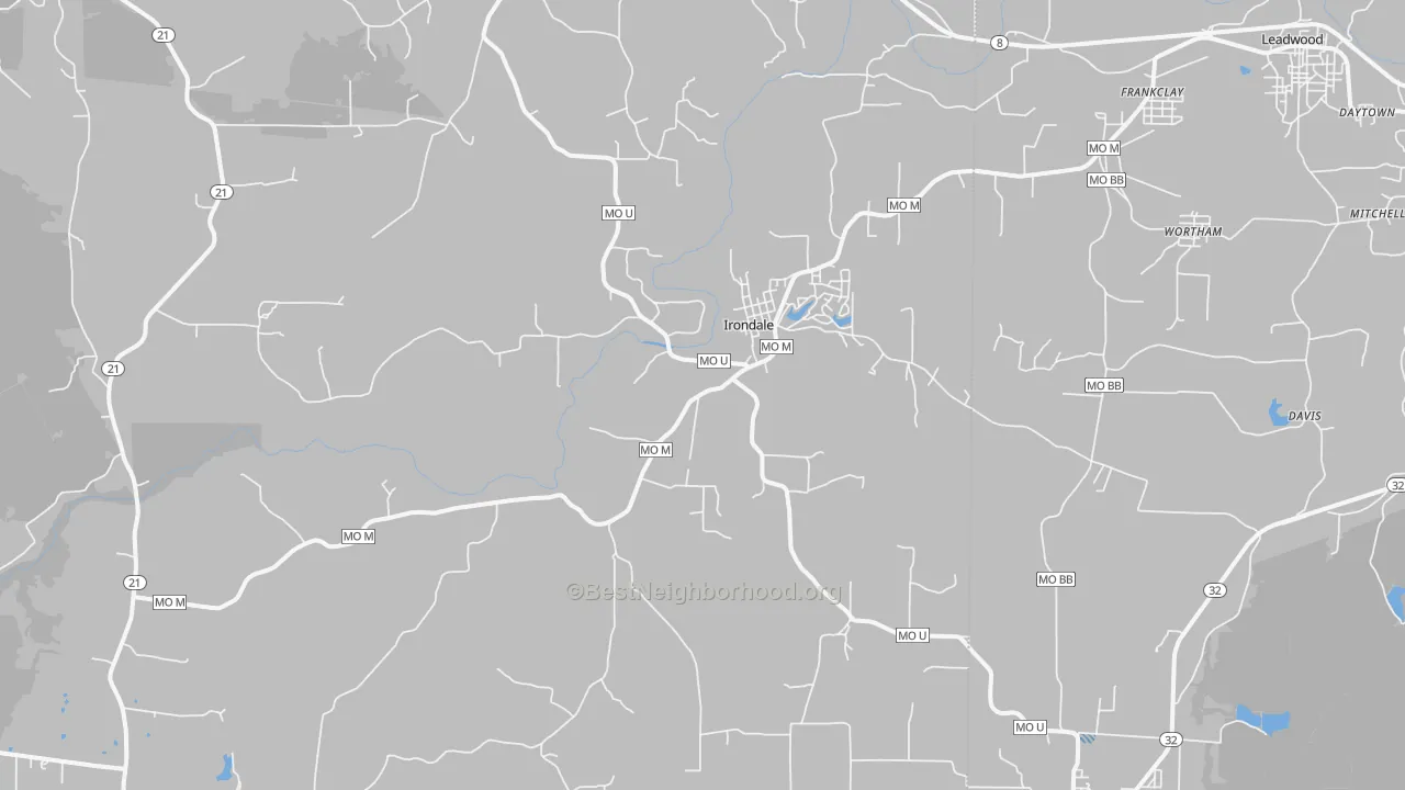 Transit Grade map of Irondale, MO