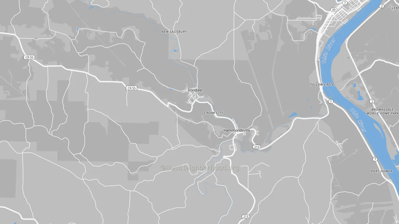 Transit Grade map of Irondale, OH