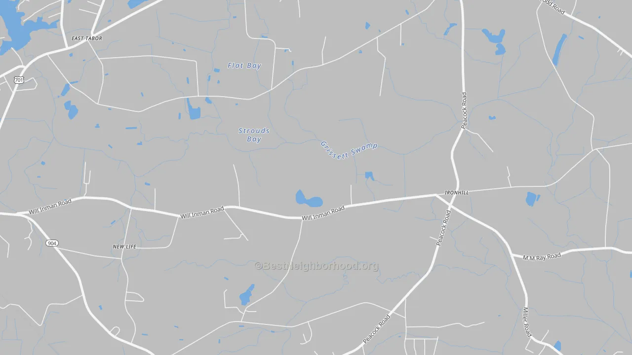 Transit Grade map of Ironhill, NC