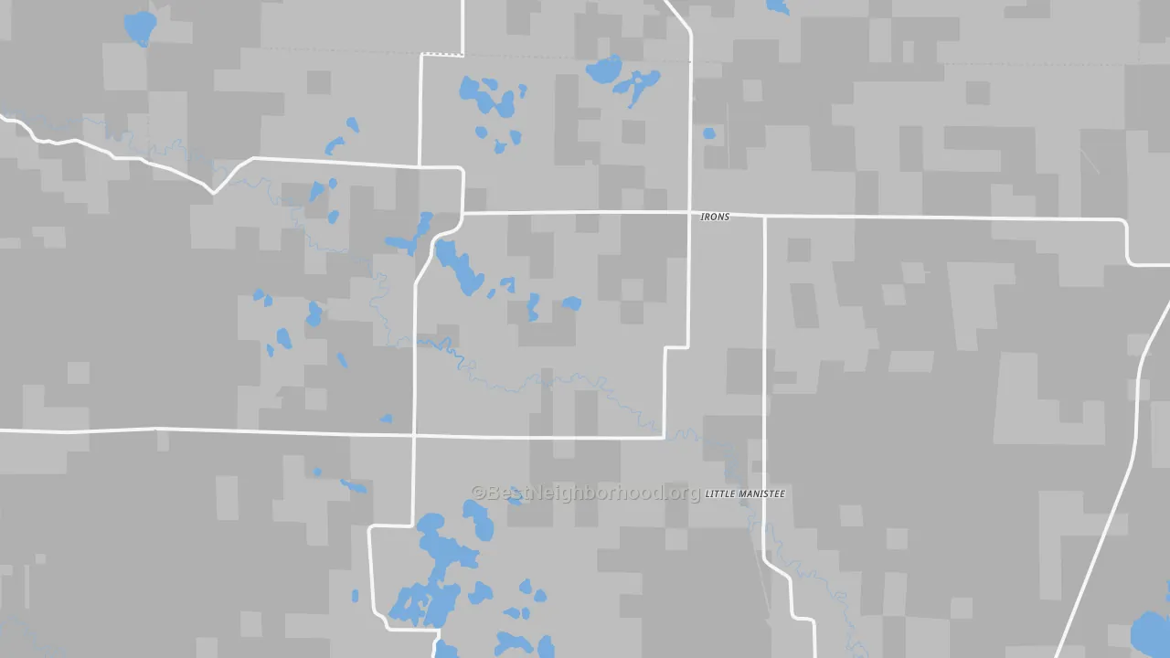 Transit Grade map of Irons, MI