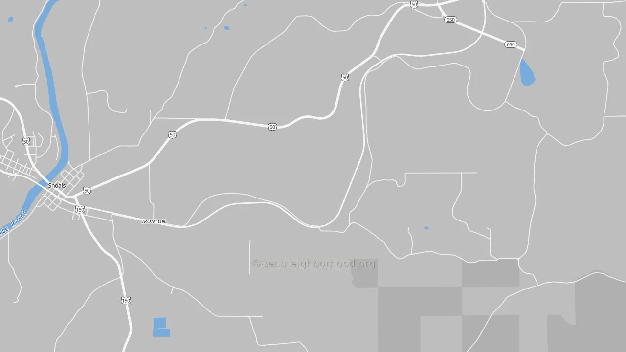 Transit Grade map of Ironton, IN