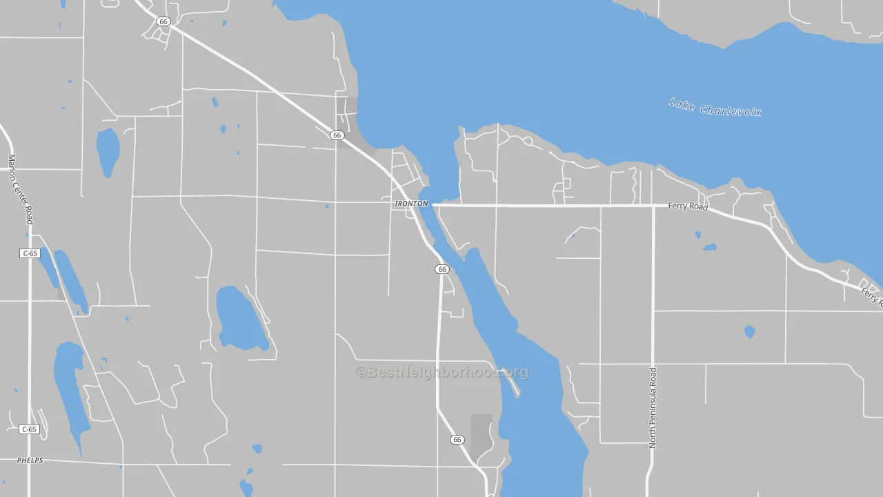 Transit Grade map of Ironton, MI