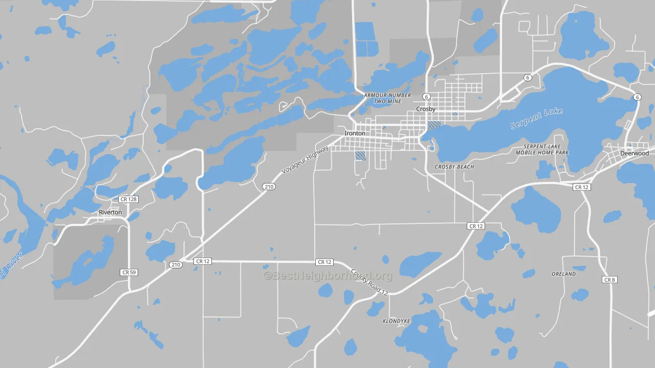 Transit Grade map of Ironton, MN
