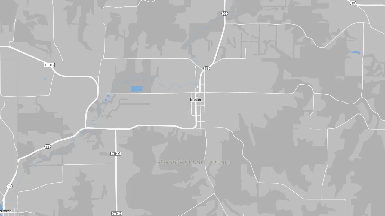 Transit Grade map of Ironton, WI