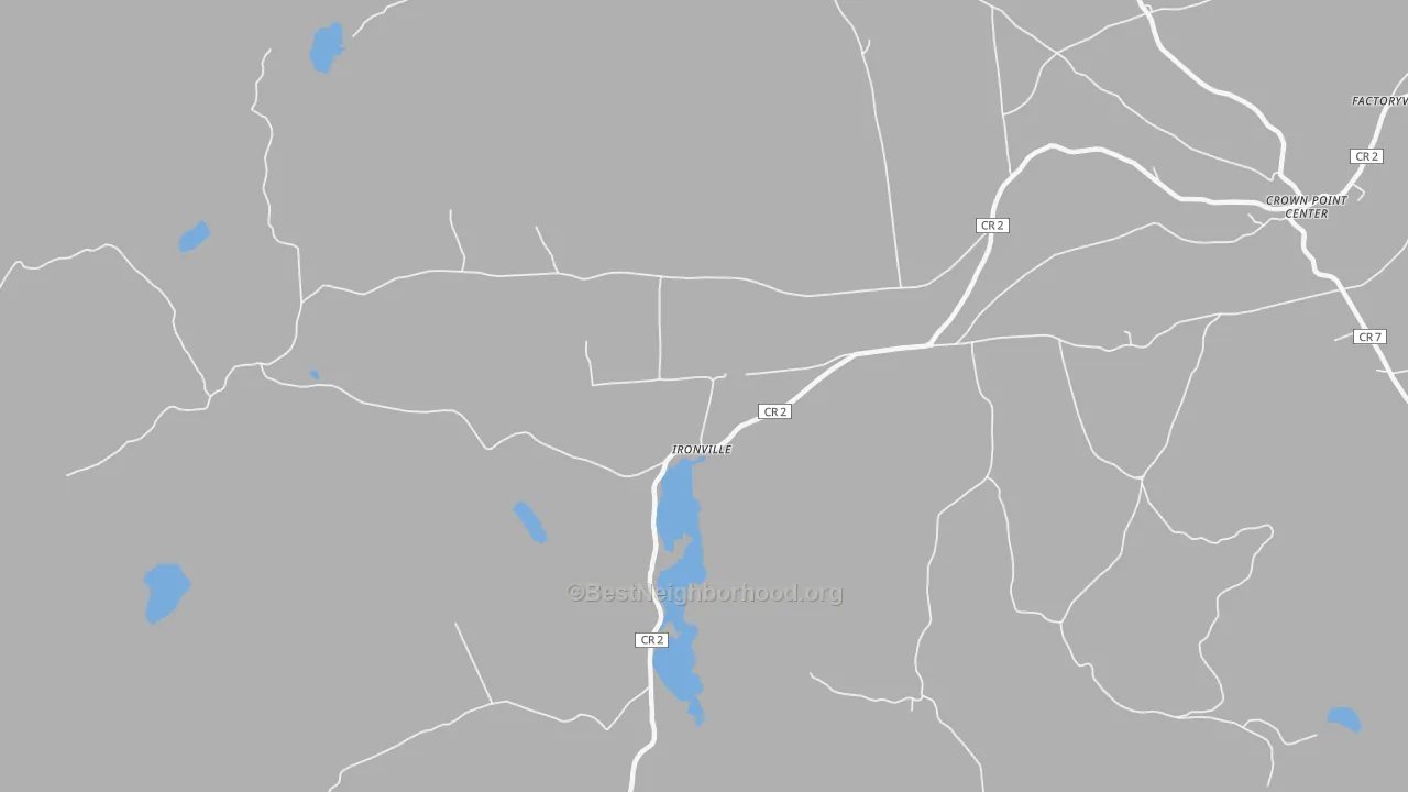 Transit Grade map of Ironville, NY