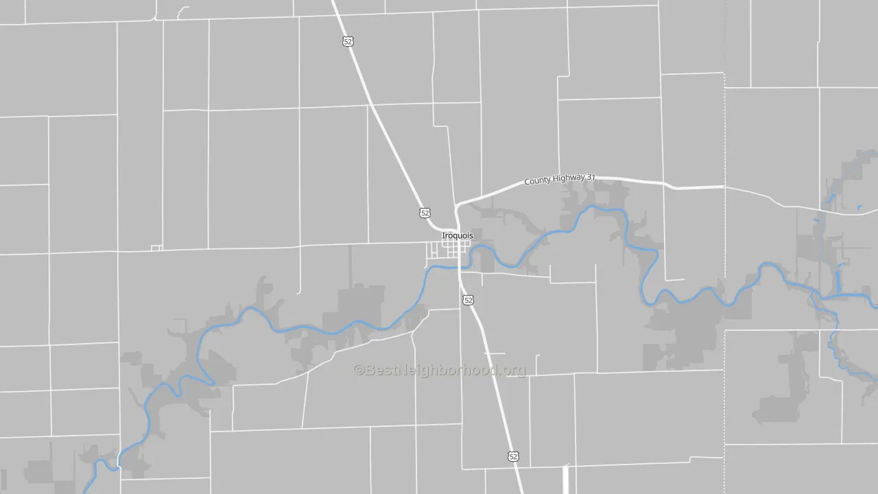 Transit Grade map of Iroquois, IL