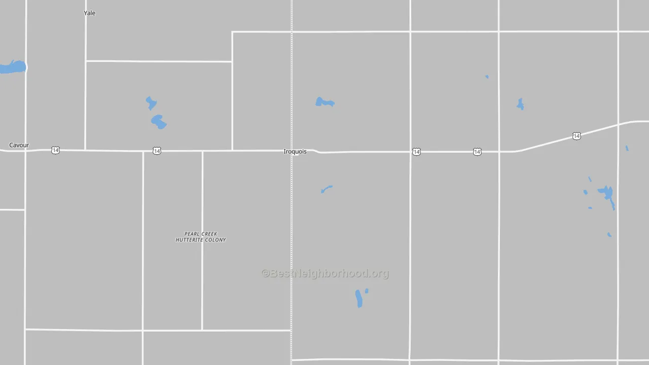 Transit Grade map of Iroquois, SD