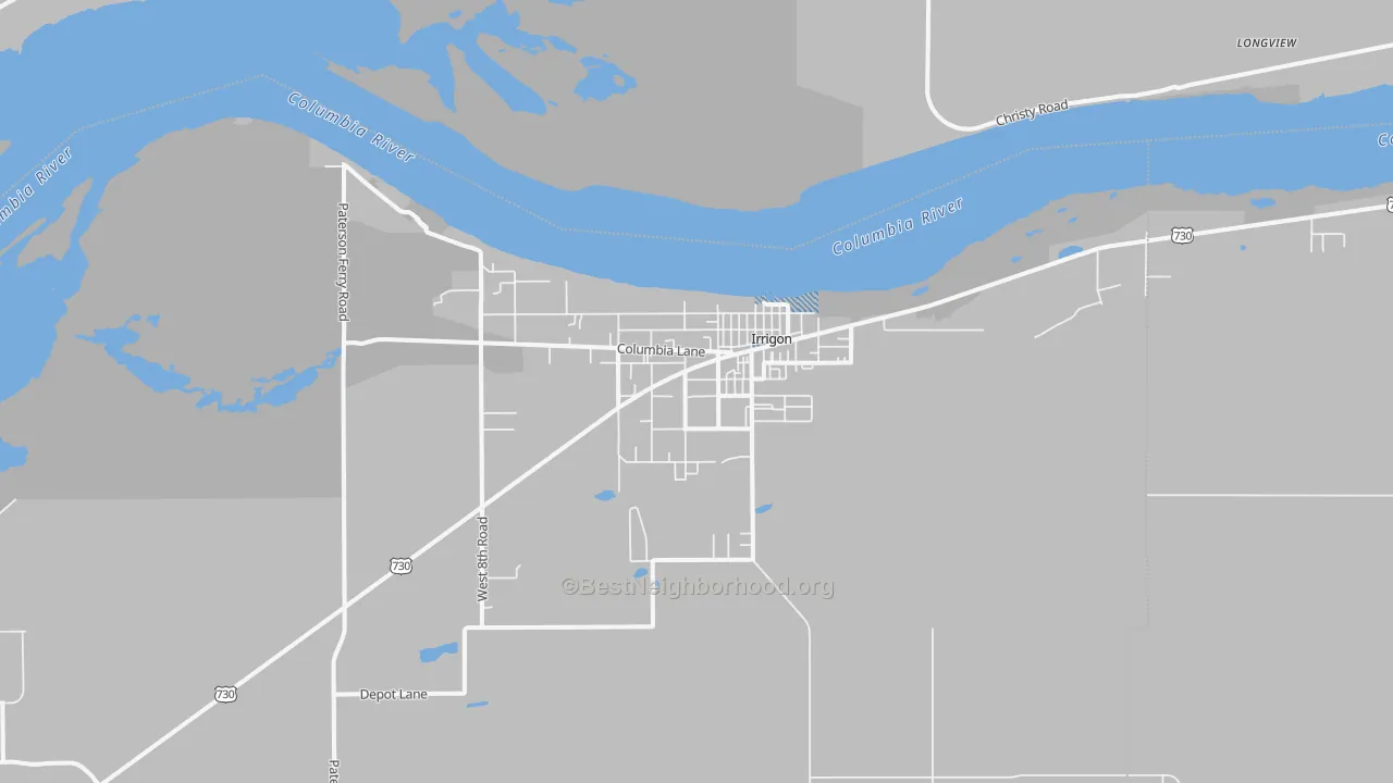 Transit Grade map of Irrigon, OR