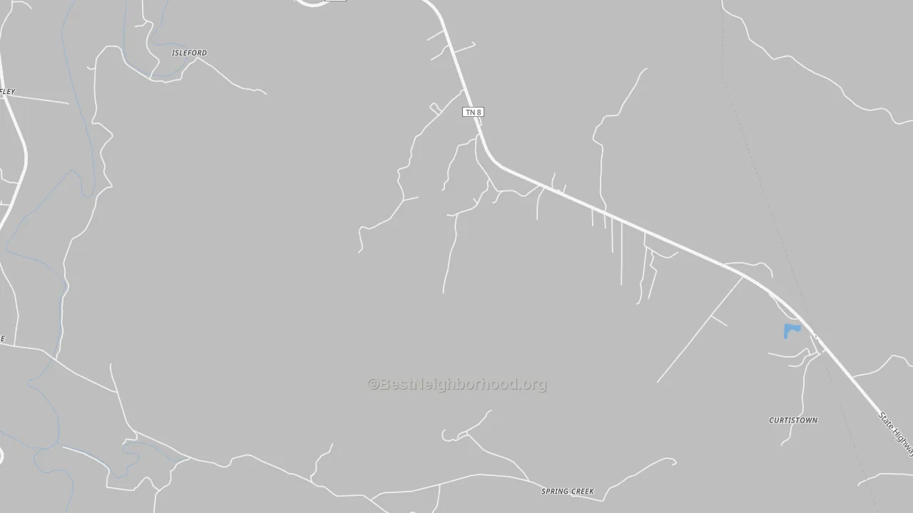 Transit Grade map of Irving College, TN