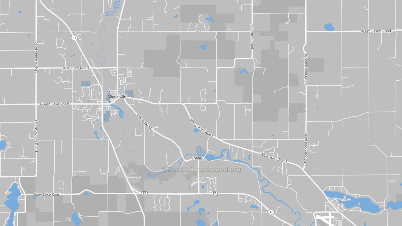 Transit Grade map of Irving, MI