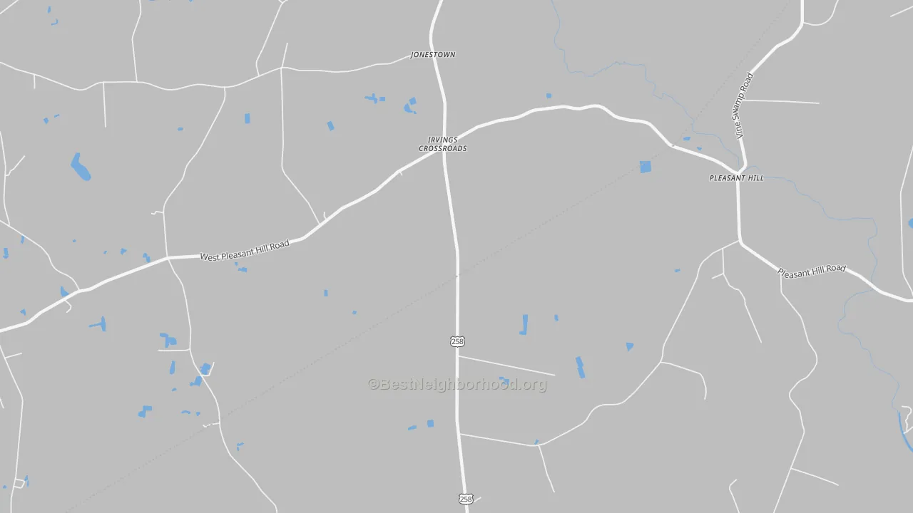 Transit Grade map of Irvings Crossroads, NC