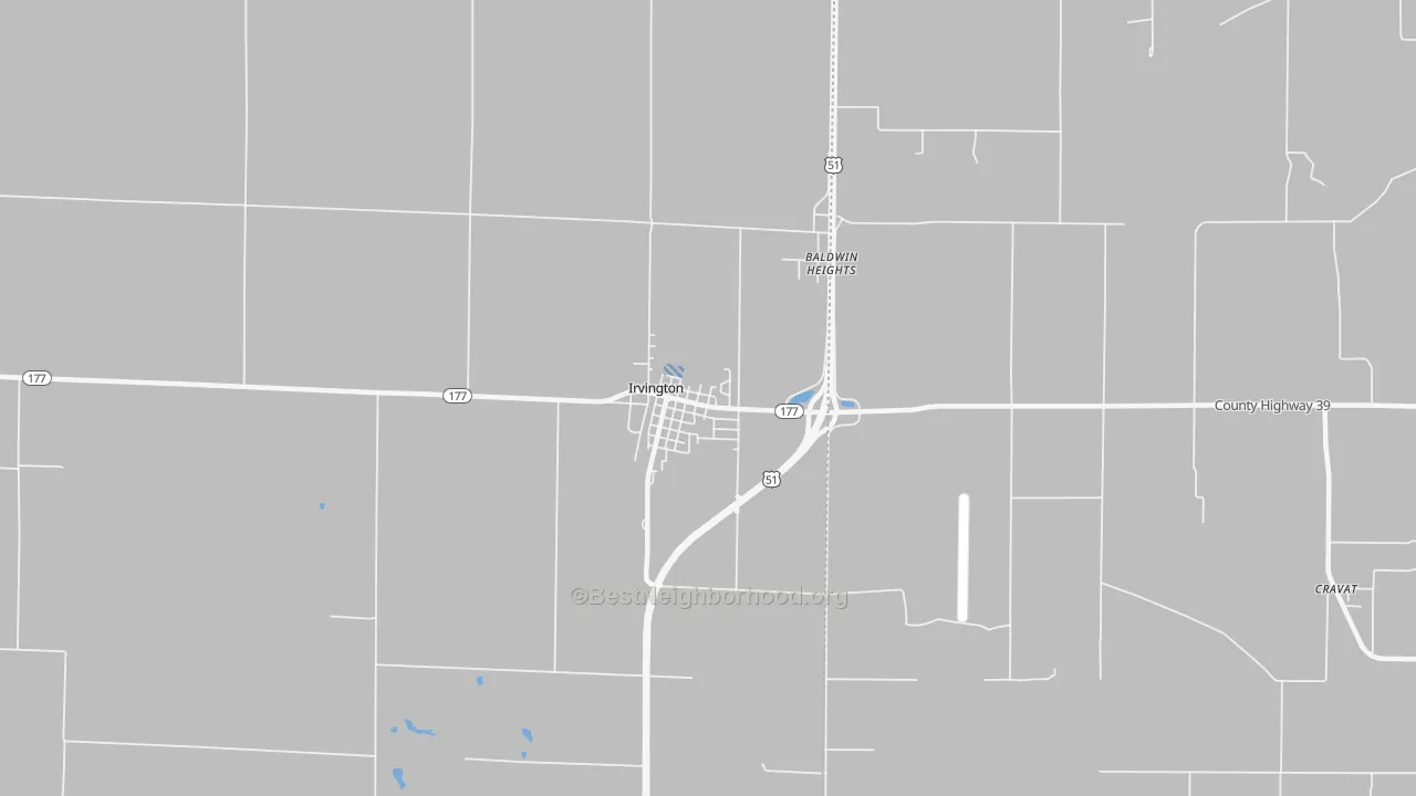 Transit Grade map of Irvington, IL