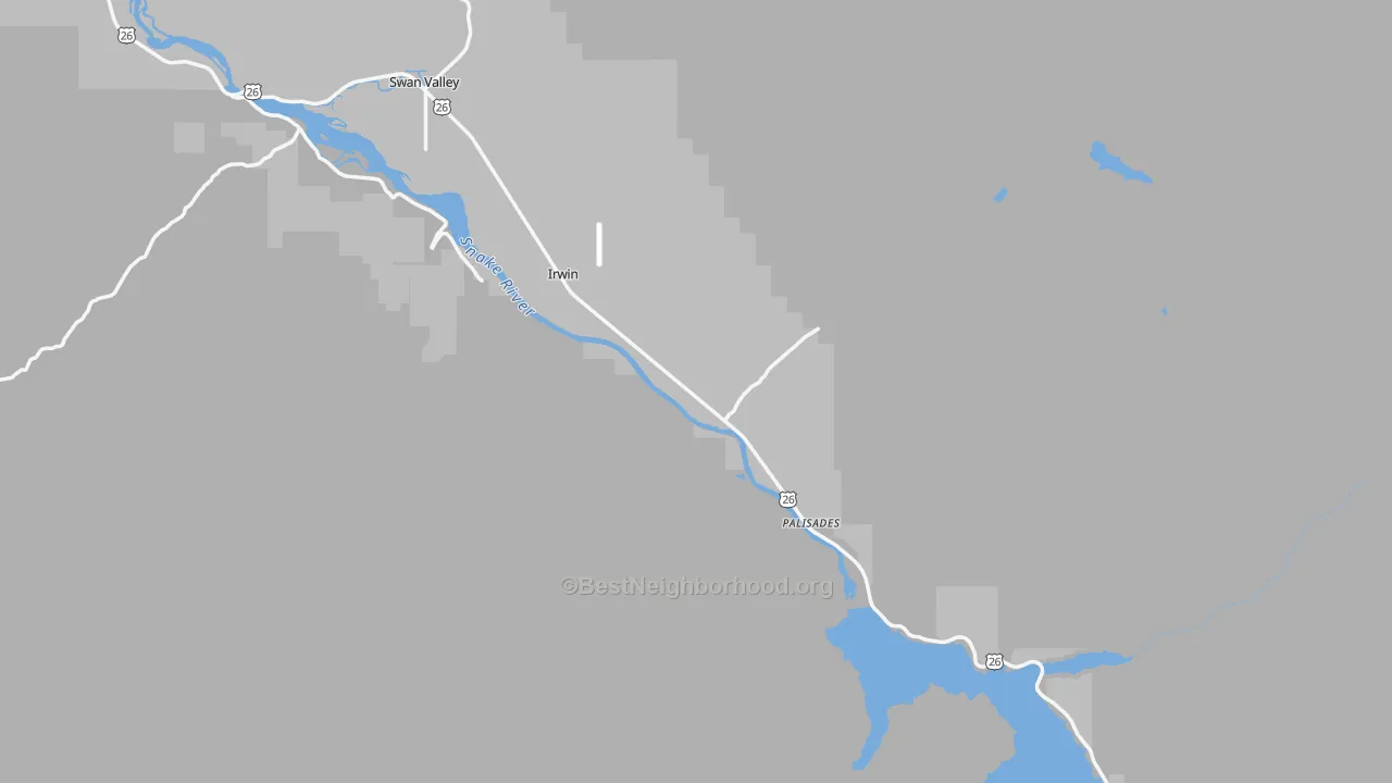 Transit Grade map of Irwin, ID