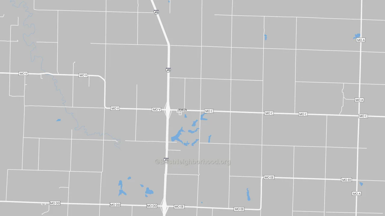 Transit Grade map of Irwin, MO