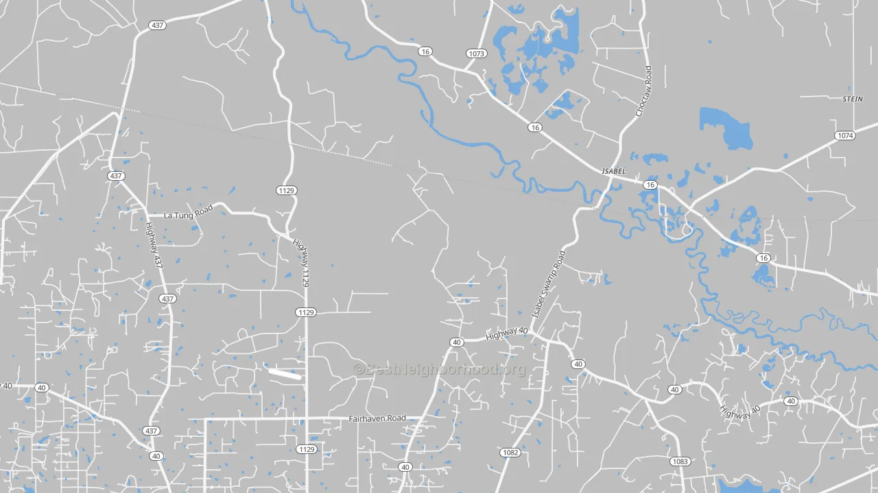 Transit Grade map of Isabel, LA