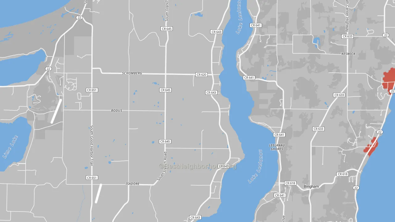 Transit Grade map of Isadore, MI