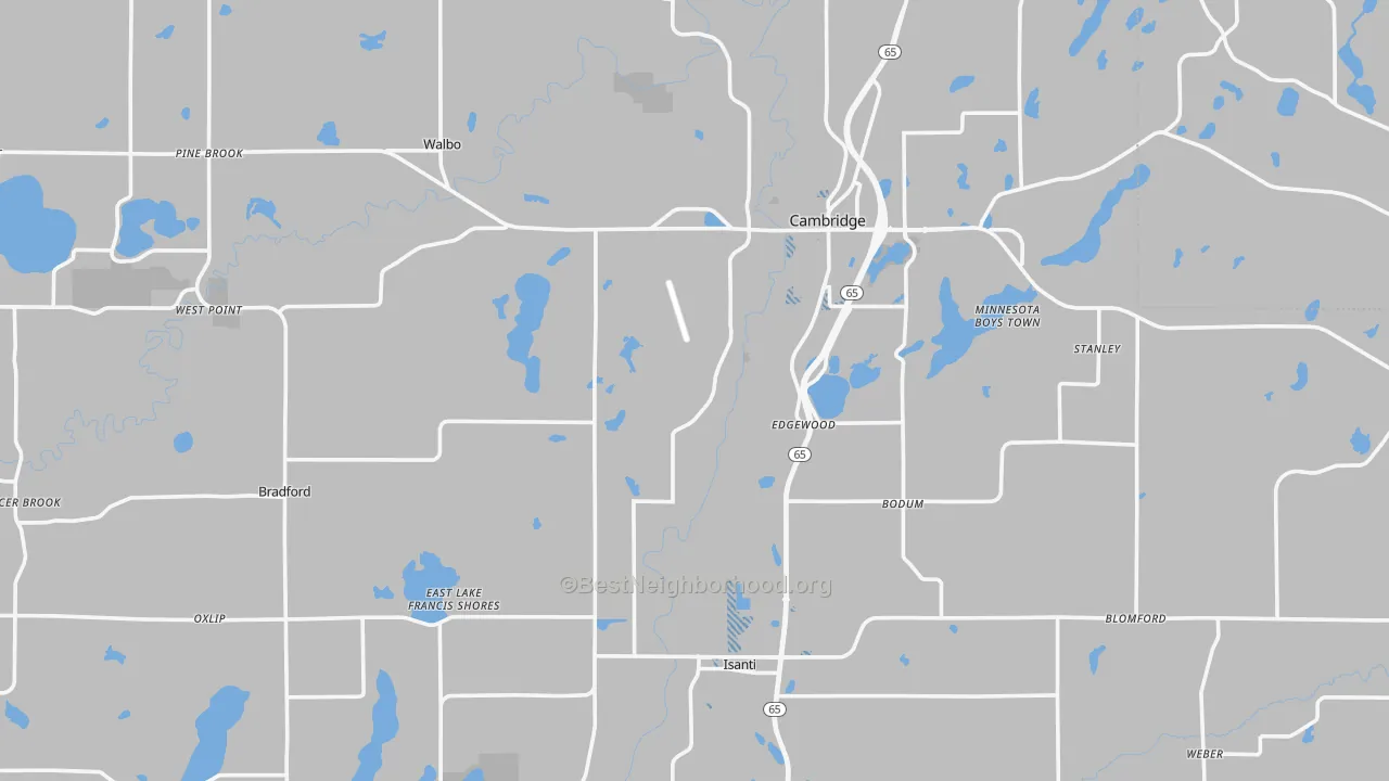 Transit Grade map of Isanti County, MN