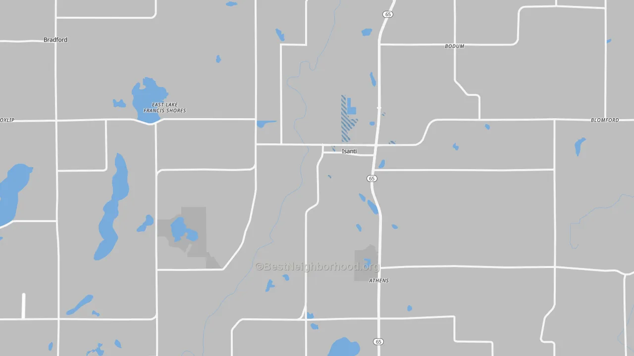 Transit Grade map of Isanti, MN