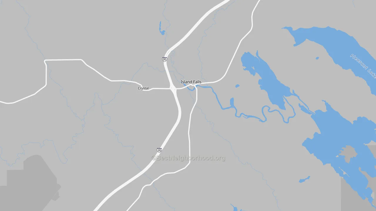 Transit Grade map of Island Falls, ME