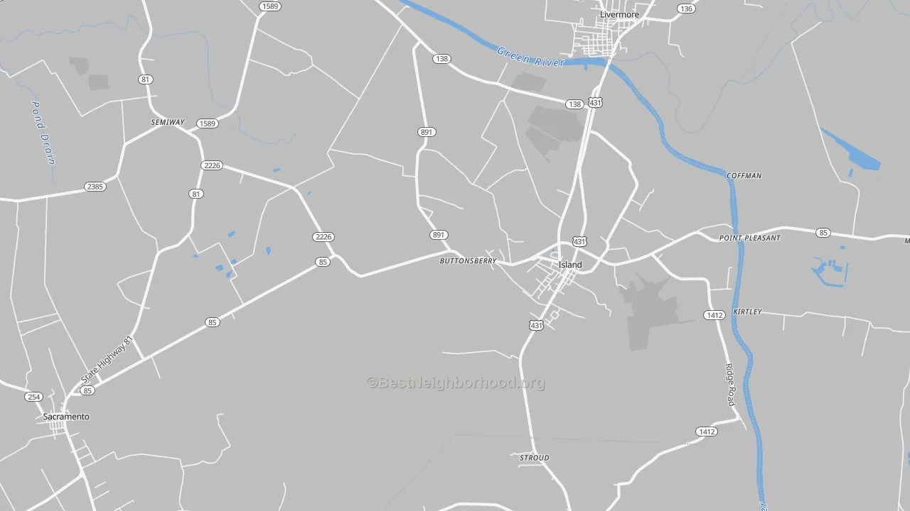 Transit Grade map of Island, KY