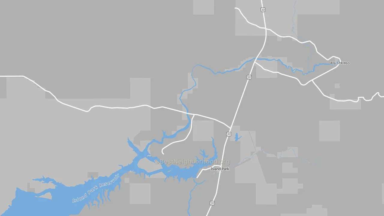 Transit Grade map of Island Park, ID