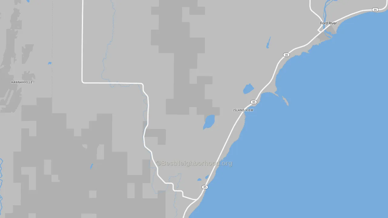 Transit Grade map of Island View, MI