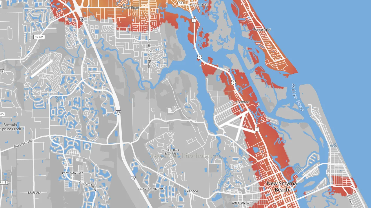 Transit Grade map of Isleboro, FL