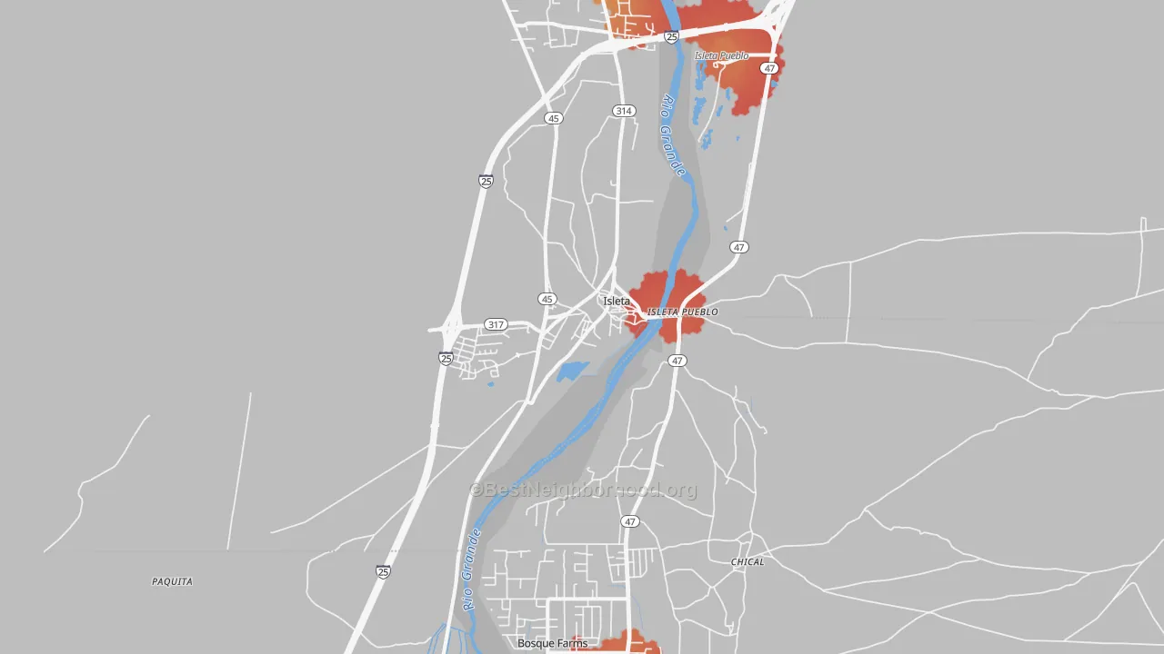 Transit Grade map of Isleta, NM