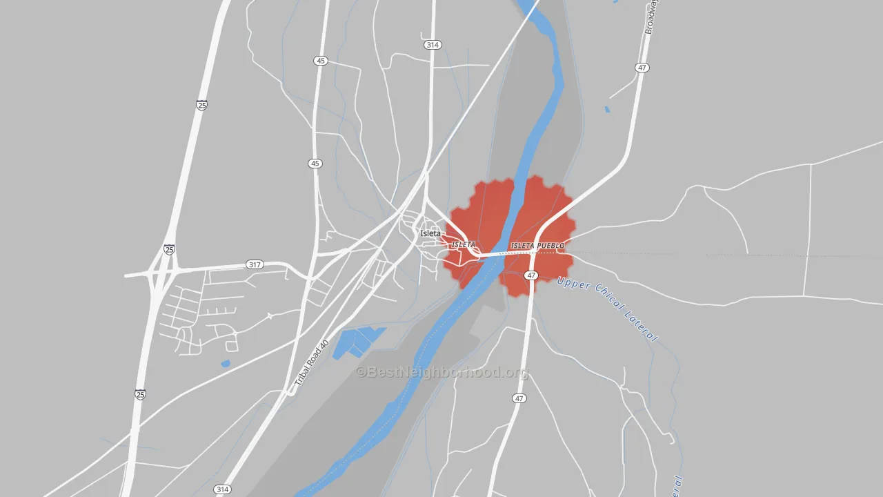 Transit Grade map of Isleta Village Proper, NM