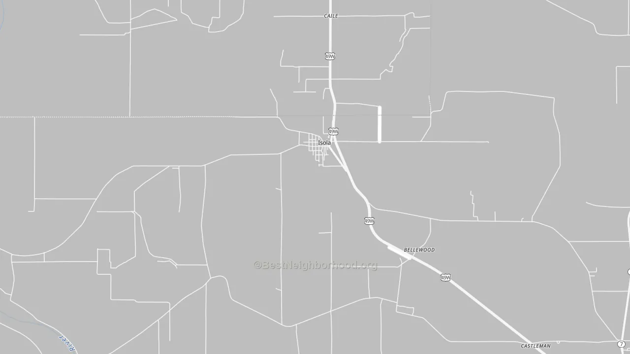 Transit Grade map of Isola, MS