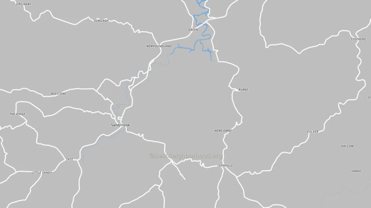 Transit Grade map of Isonville, KY