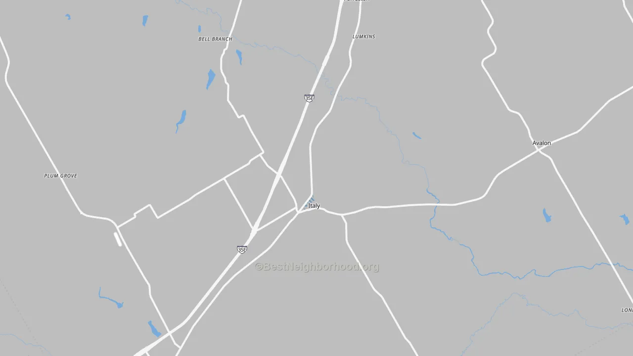 Transit Grade map of Italy, TX