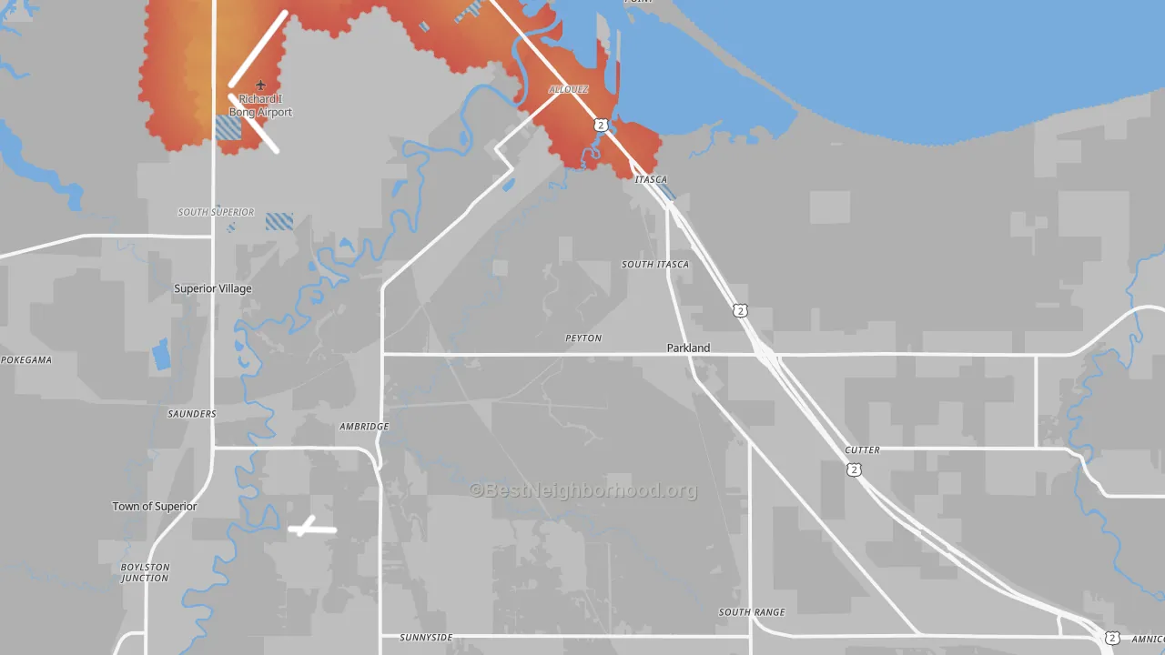 Transit Grade map of Itasca, WI