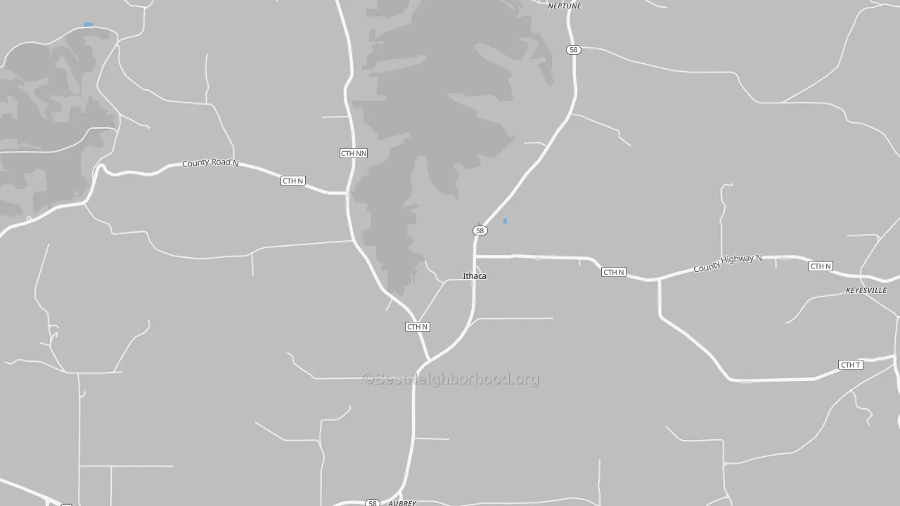 Transit Grade map of Ithaca, WI