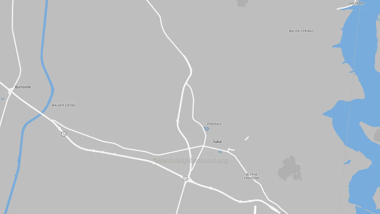 Transit Grade map of Iuka, MS