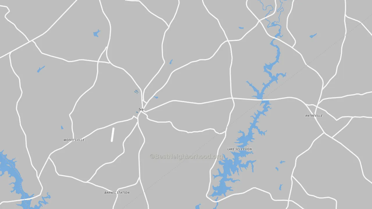 Transit Grade map of Iva, SC