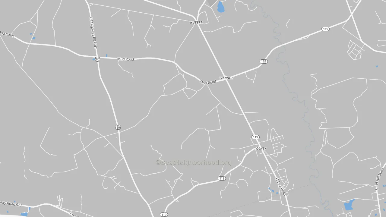 Transit Grade map of Ivanhoe, GA
