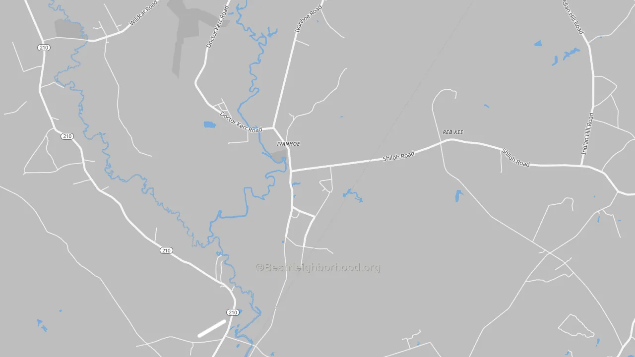 Transit Grade map of Ivanhoe, NC