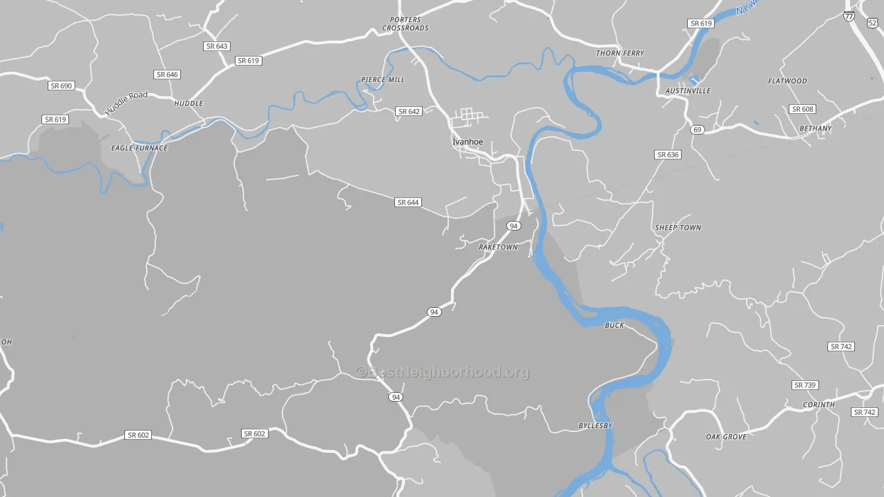 Transit Grade map of Ivanhoe, VA