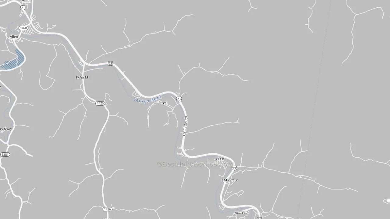 Transit Grade map of Ivel, KY