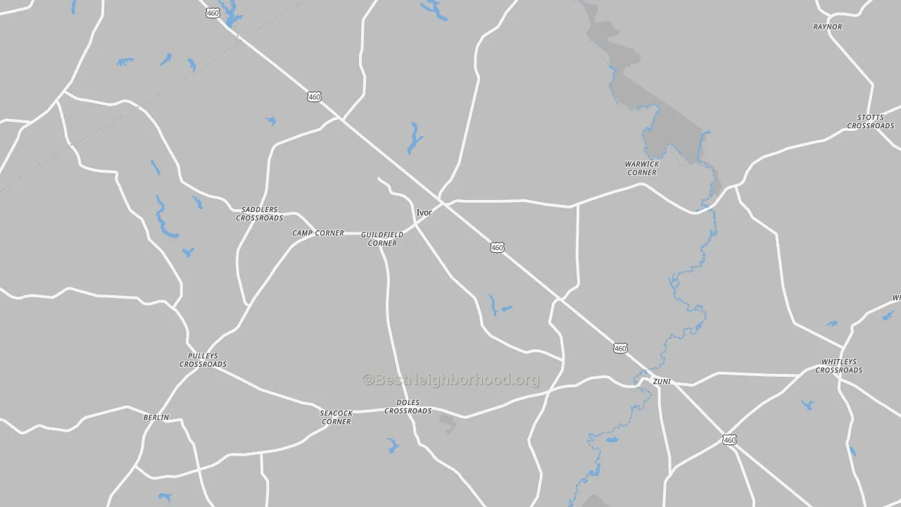 Transit Grade map of Ivor, VA