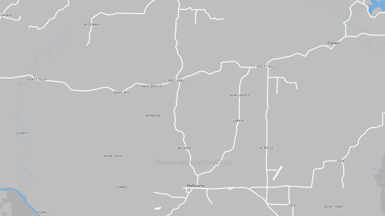 Transit Grade map of Izard County, AR