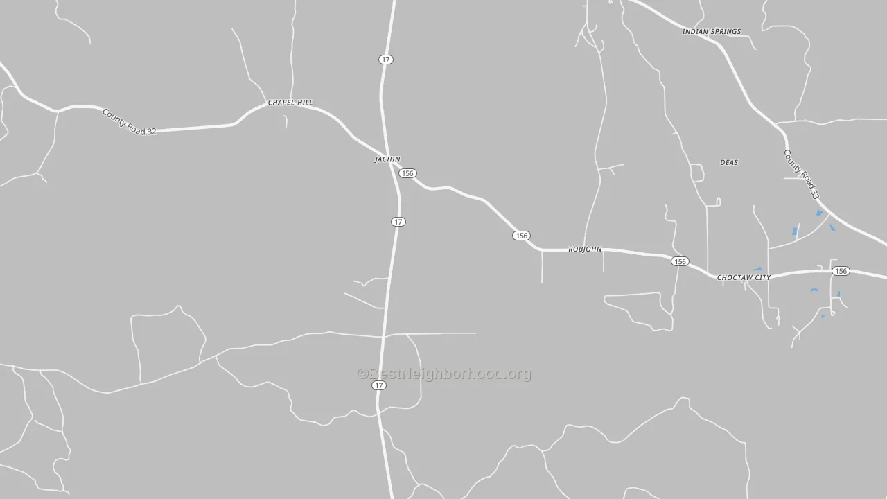Transit Grade map of Jachin, AL