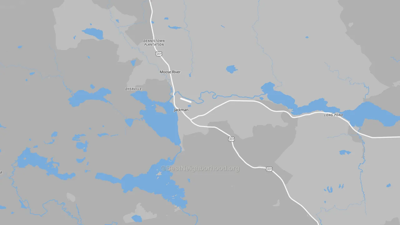 Transit Grade map of Jackman, ME
