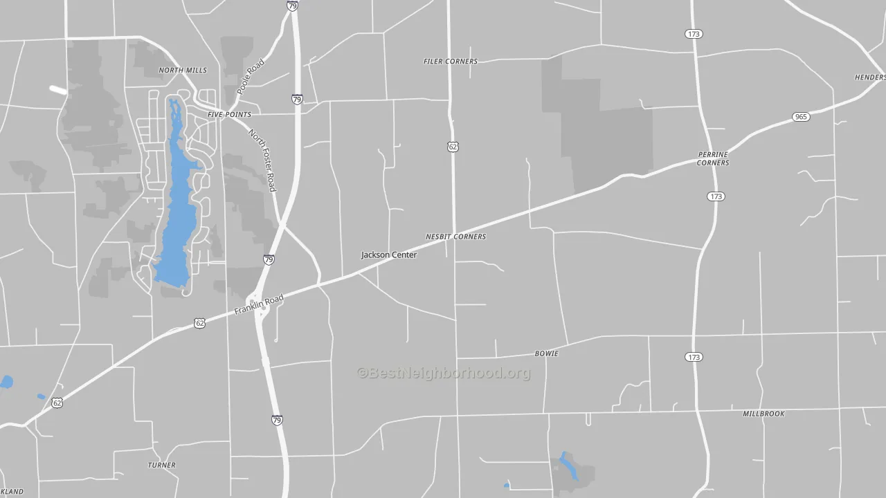 Transit Grade map of Jackson Center, PA