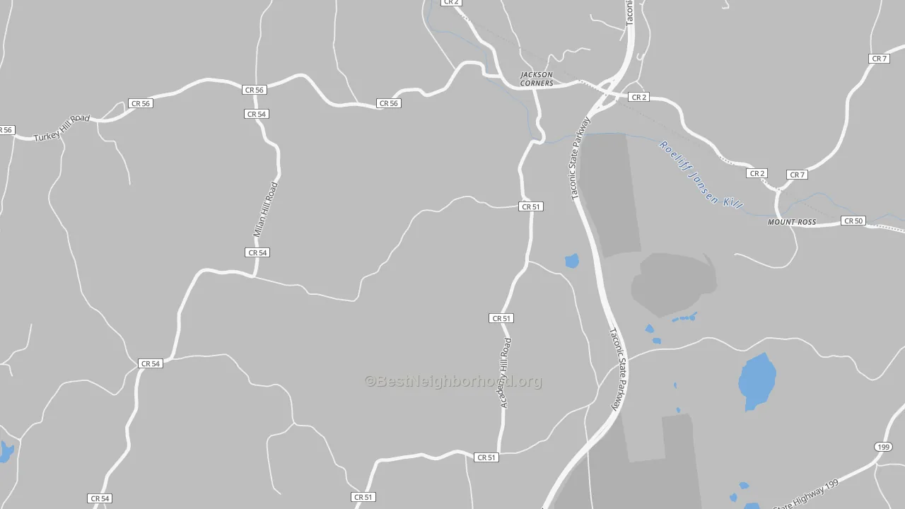 Transit Grade map of Jackson Corners, NY