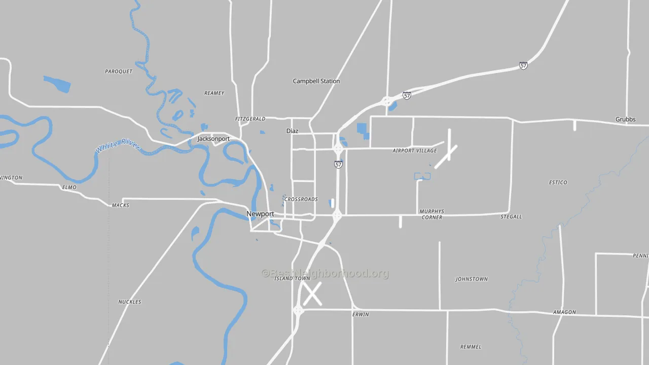 Transit Grade map of Jackson County, AR