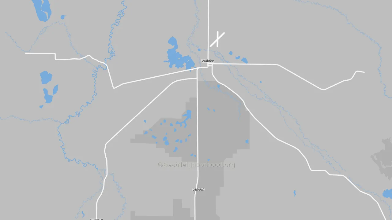 Transit Grade map of Jackson County, CO