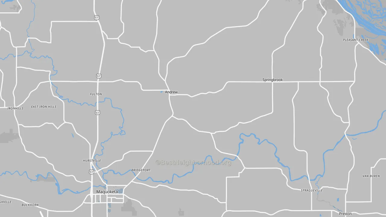 Transit Grade map of Jackson County, IA
